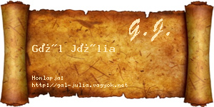 Gál Júlia névjegykártya